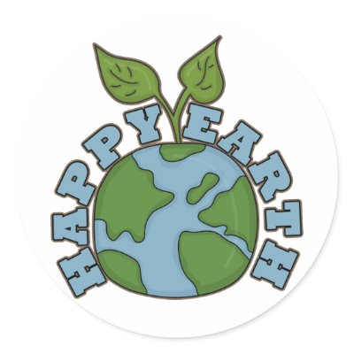 Go Green Happy Earth World Sticker Seals by Westernpalamino