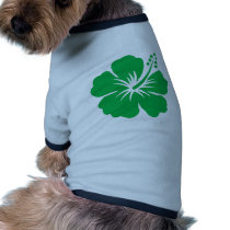 Go green hibiscus flower pet clothing