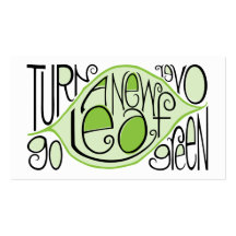 Go Green Leaf Profile Card Business Cards
