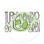 Go Green Leaf Sticker