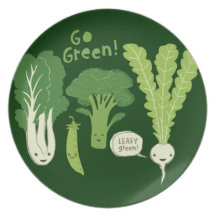 Go Green! (Leafy Green!) Happy Garden Veggies Plate