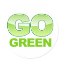 Go Green Logo stickers