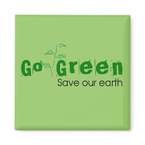 Go Green! Refrigerator Magnets