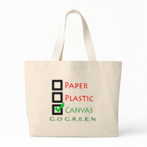 Go Green Paper Plastic Canvas Bags