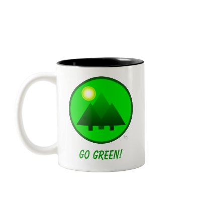GO GREEN! Protect the Environment Mug by Paintedlynx
