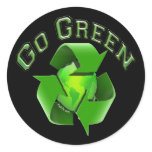 Go Green-Recycel Earthlings stickers