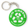 Go Green, Recycle Congress - Button Key Chains