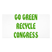Go Green Recycle Congress Photo Card