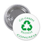 Go Green Recycle Congress Pin