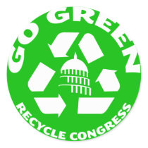 Go Green, Recycle Congress - Stickers
