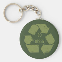 Go Green Recycle Logo Keychains