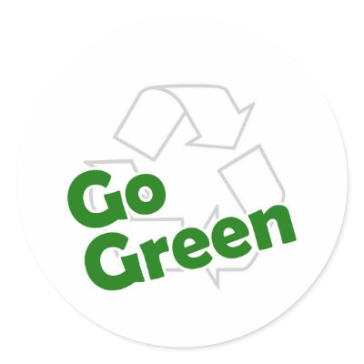 go green recycle stickers by shopaholicchick