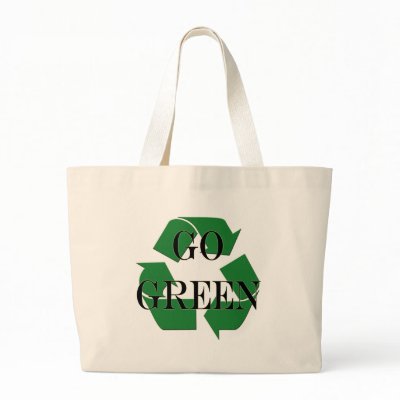 Go Green Recycle Symbol Bags by DesignsbySylvia