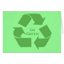 Go Green Recycle Symbol Gifts Card