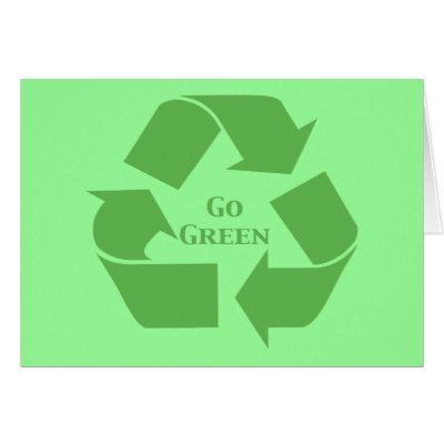Go Green Recycle Symbol Gifts Card by Funny_Gifts