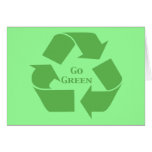 Go Green Recycle Symbol Gifts cards