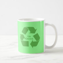 Go Green Recycle Symbol Gifts Coffee Mugs