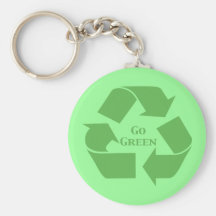 Go Green Recycle Symbol Gifts Key Chains