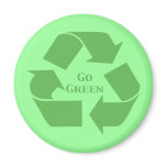 Go Green Recycle Symbol Gifts magnets
