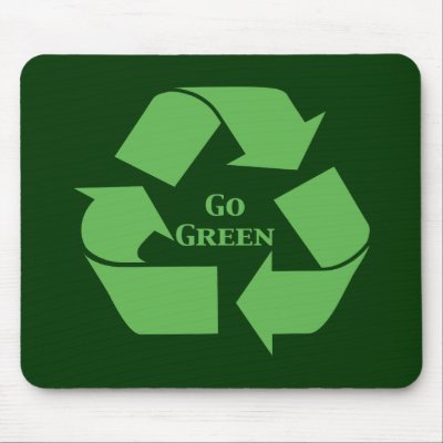Go Green Recycle Symbol Gifts Mouse Mat by Funny_Gifts