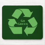 Go Green Recycle Symbol Gifts mousepads