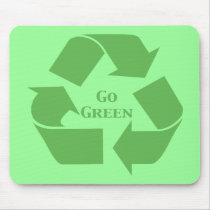 Go Green Recycle Symbol Gifts Mouse Mat