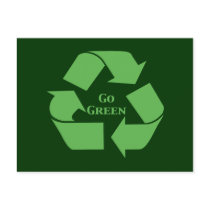 Go Green Recycle Symbol Gifts Postcard