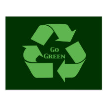 Go Green Recycle Symbol Gifts Postcard