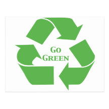 Go Green Recycle Symbol Gifts Postcards