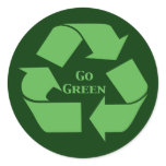 Go Green Recycle Symbol Gifts stickers