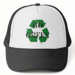 Go Green Recycle Symbol Mesh Hats