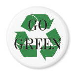 Go Green Recycle Symbol Magnets