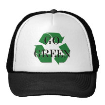 Go Green Recycle Symbol Mesh Hats