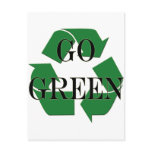 Go Green Recycle Symbol postcards