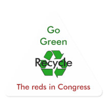 Go Green - Recycle the Reds in Congress Triangle Stickers