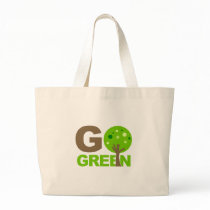 Go Green Recycle Tree Tote Bag