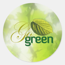 Go Green Round Sticker