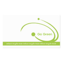 Go green - save the earth business card