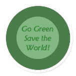go green save world stickers