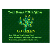Go Green Skulls Business Cards