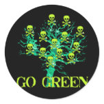 Go Green Skulls Stickers
