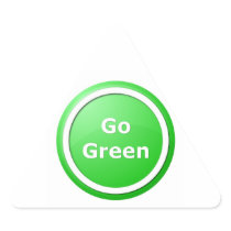 Go Green Triangle Stickers