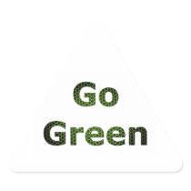 Go Green Triangle Stickers