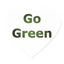 Go Green Heart Sticker