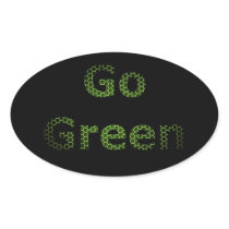 Go Green Oval Stickers