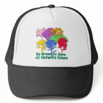 Go Green to Save All Nature's Colours Mesh Hats