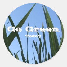 Go Green Today Stickers