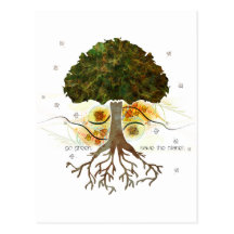 Go Green Tree Post Card