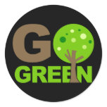 Go Green Tree Recycle stickers
