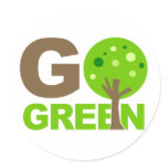 Go Green Tree stickers